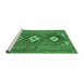 Sideview of Machine Washable Oriental Emerald Green Traditional Area Rugs, wshcon856emgrn