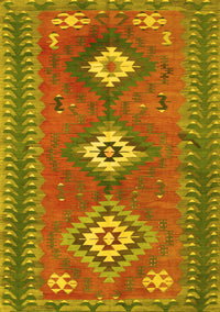 Oriental Yellow Traditional Rug, con856yw