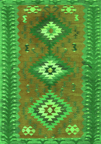 Oriental Green Traditional Rug, con856grn