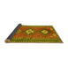 Sideview of Oriental Yellow Traditional Rug, con856yw