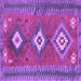 Square Machine Washable Oriental Purple Traditional Area Rugs, wshcon856pur