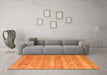 Machine Washable Southwestern Orange Country Area Rugs in a Living Room, wshcon857org