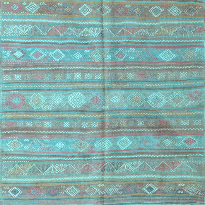 Southwestern Light Blue Country Rug, con857lblu