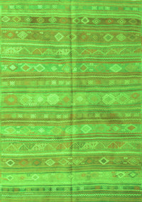 Southwestern Green Country Rug, con857grn