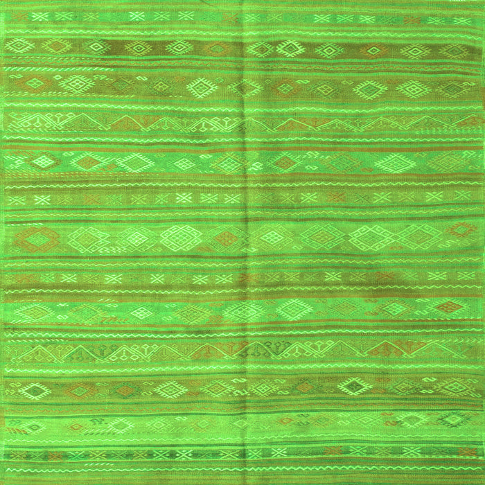 Serging Thickness of Southwestern Green Country Rug, con857grn