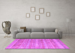 Machine Washable Southwestern Purple Country Area Rugs in a Living Room, wshcon857pur