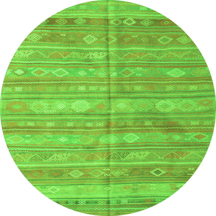 Square Southwestern Green Country Rug, con857grn
