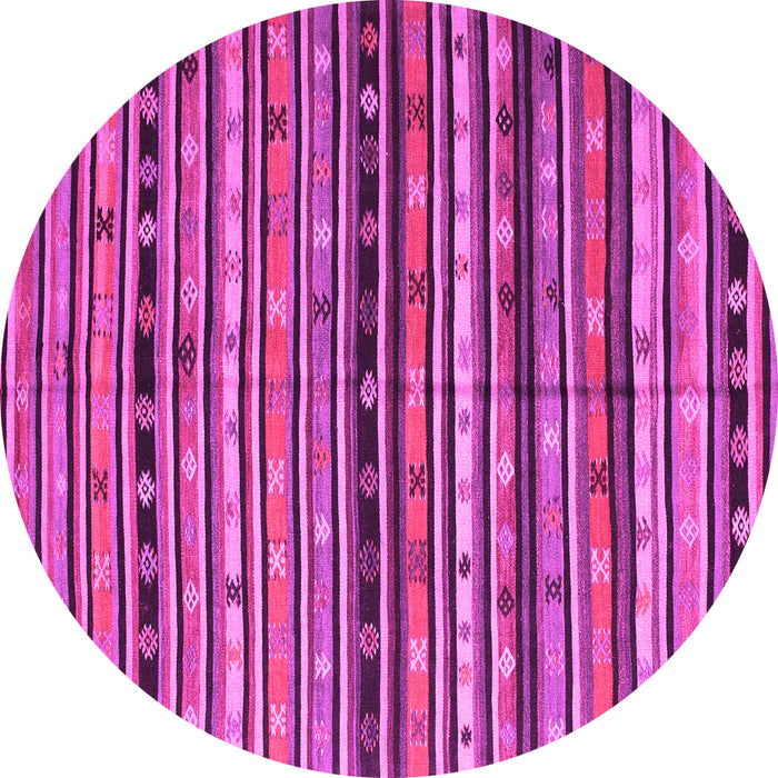 Round Southwestern Pink Country Rug, con858pnk