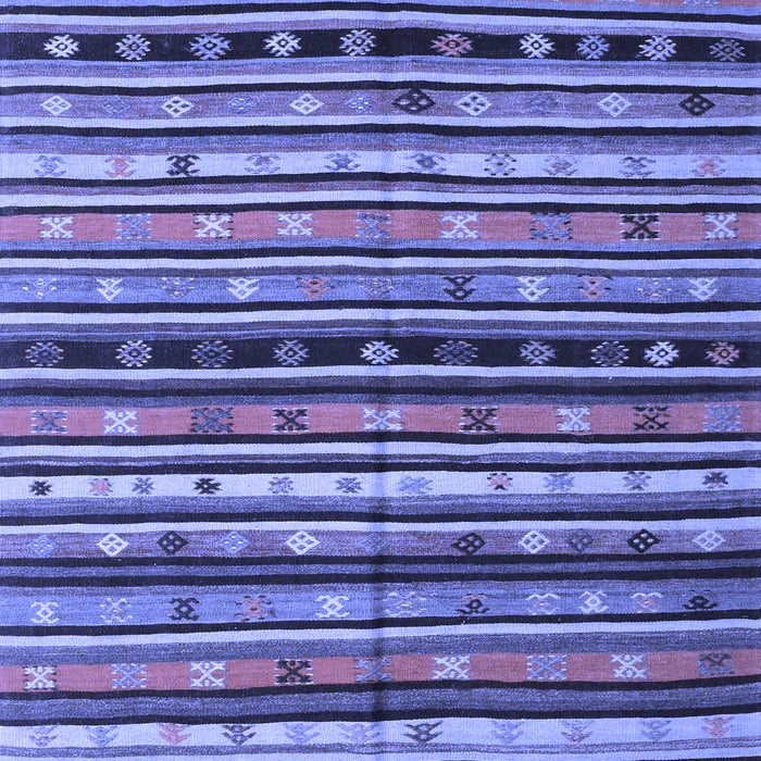 Machine Washable Southwestern Blue Country Rug, wshcon858blu