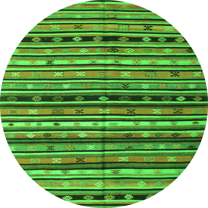 Machine Washable Southwestern Green Country Area Rugs, wshcon858grn