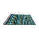 Sideview of Machine Washable Southwestern Light Blue Country Rug, wshcon858lblu