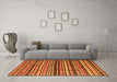 Machine Washable Southwestern Orange Country Area Rugs in a Living Room, wshcon858org