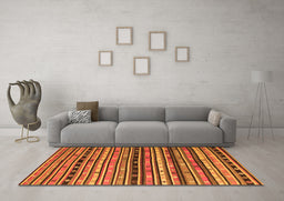 Machine Washable Southwestern Orange Country Area Rugs in a Living Room, wshcon858org