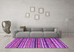 Machine Washable Southwestern Purple Country Area Rugs in a Living Room, wshcon858pur