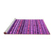 Sideview of Machine Washable Southwestern Purple Country Area Rugs, wshcon858pur
