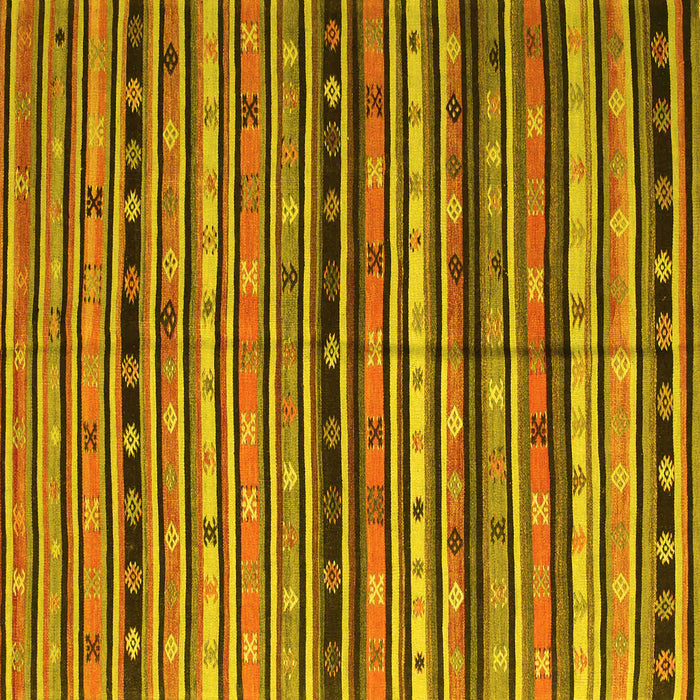 Square Southwestern Yellow Country Rug, con858yw