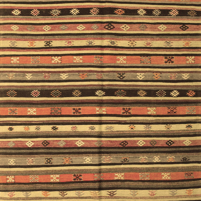 Machine Washable Southwestern Brown Country Rug, wshcon858brn