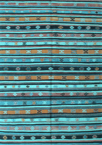 Southwestern Light Blue Country Rug, con858lblu