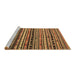 Sideview of Machine Washable Southwestern Brown Country Rug, wshcon858brn