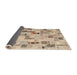 Thickness of Contemporary Brown Patchwork Rug, con859