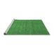 Sideview of Machine Washable Abstract Emerald Green Contemporary Area Rugs, wshcon85emgrn