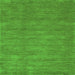 Serging Thickness of Abstract Green Contemporary Rug, con85grn