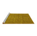 Sideview of Machine Washable Abstract Yellow Contemporary Rug, wshcon85yw