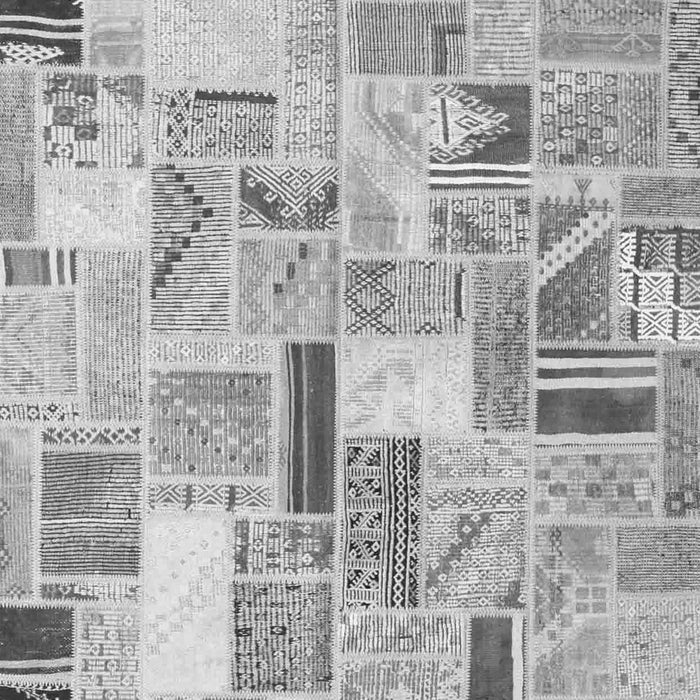 Patchwork Gray Transitional Rug, con860gry