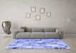 Machine Washable Patchwork Blue Transitional Rug in a Living Room, wshcon860blu