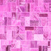 Square Patchwork Pink Transitional Rug, con860pnk