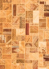 Patchwork Orange Transitional Rug, con860org