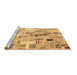 Sideview of Machine Washable Patchwork Brown Transitional Rug, wshcon861brn