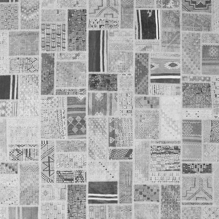 Patchwork Gray Transitional Rug, con861gry