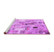 Sideview of Machine Washable Patchwork Purple Transitional Area Rugs, wshcon861pur