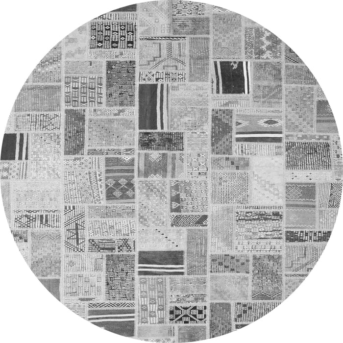 Square Patchwork Gray Transitional Rug, con861gry