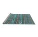 Sideview of Machine Washable Oriental Light Blue Traditional Rug, wshcon862lblu