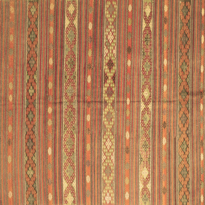 Square Oriental Brown Traditional Rug, con862brn