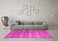 Machine Washable Oriental Pink Traditional Rug, wshcon862pnk