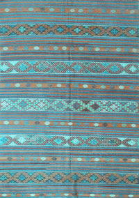 Oriental Light Blue Traditional Rug, con862lblu