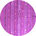 Round Oriental Purple Traditional Rug, con862pur