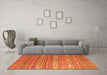 Machine Washable Oriental Orange Traditional Area Rugs in a Living Room, wshcon862org