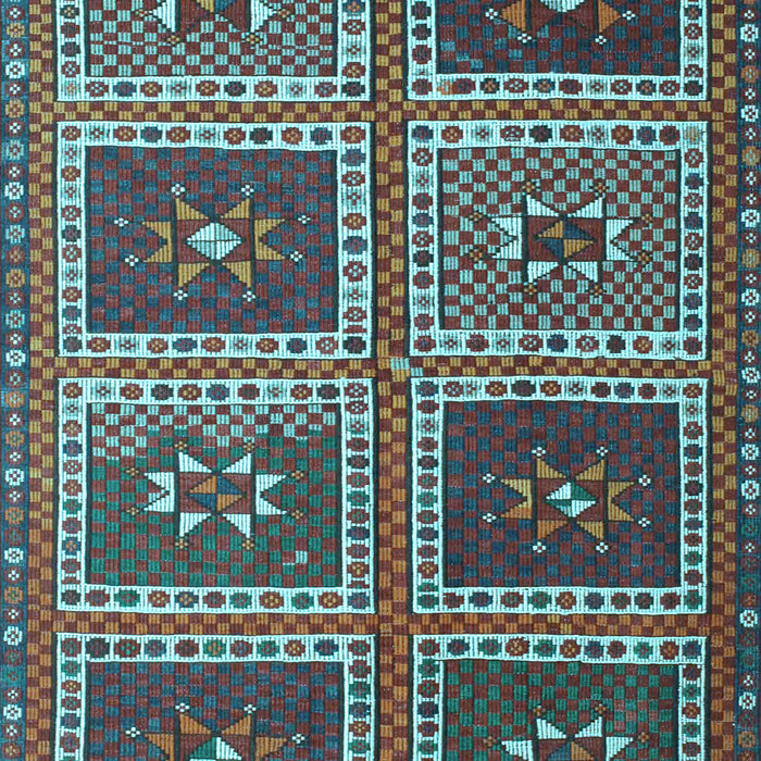 Abstract Light Blue Contemporary Rug, con863lblu