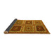 Sideview of Abstract Yellow Contemporary Rug, con863yw