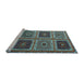 Sideview of Machine Washable Abstract Light Blue Contemporary Rug, wshcon863lblu