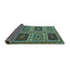 Sideview of Abstract Turquoise Contemporary Rug, con863turq