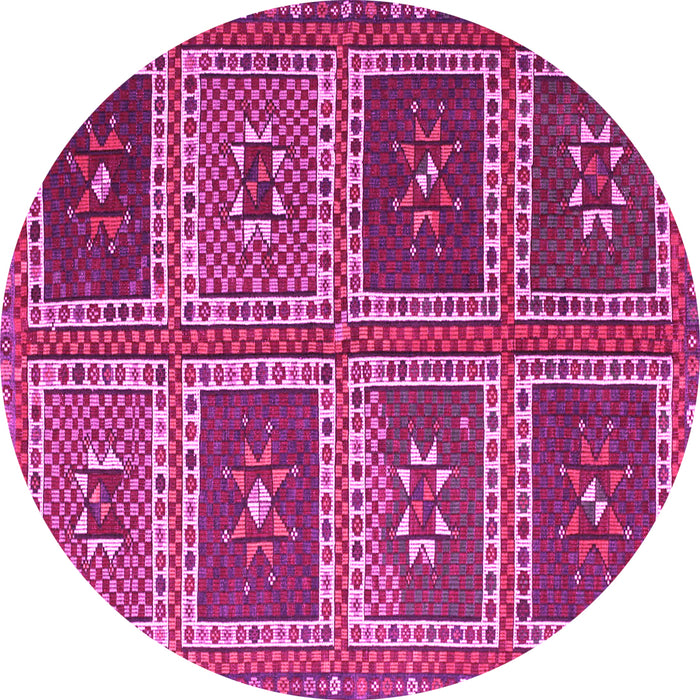 Round Abstract Pink Contemporary Rug, con863pnk