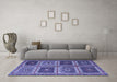 Machine Washable Abstract Blue Contemporary Rug in a Living Room, wshcon863blu