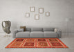 Machine Washable Abstract Orange Contemporary Area Rugs in a Living Room, wshcon863org