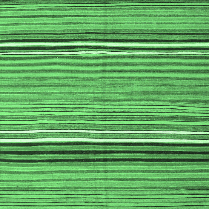 Square Machine Washable Oriental Emerald Green Traditional Area Rugs, wshcon864emgrn