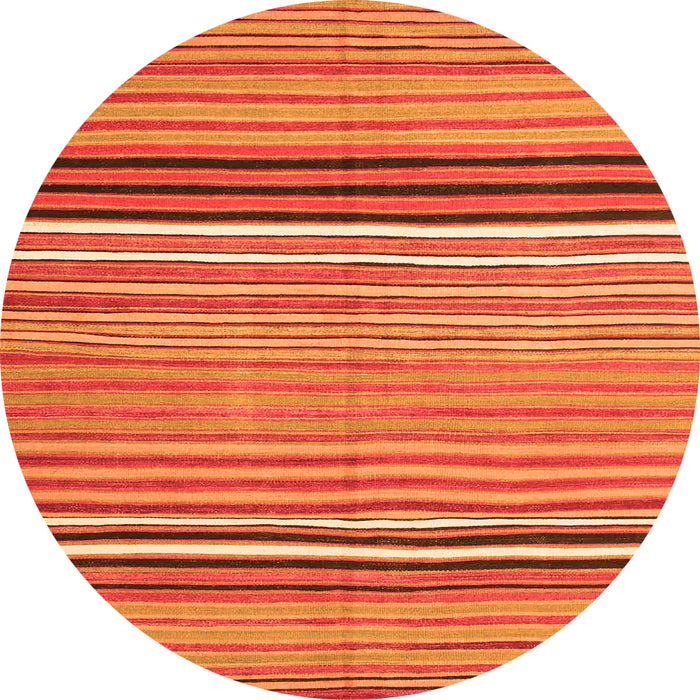 Square Oriental Orange Traditional Rug, con864org